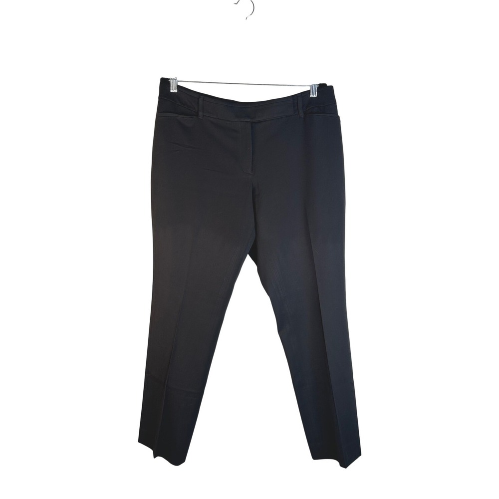 White House Black Market‎ Women's Black Slim Leg Stretch Dress Pants Size 14R